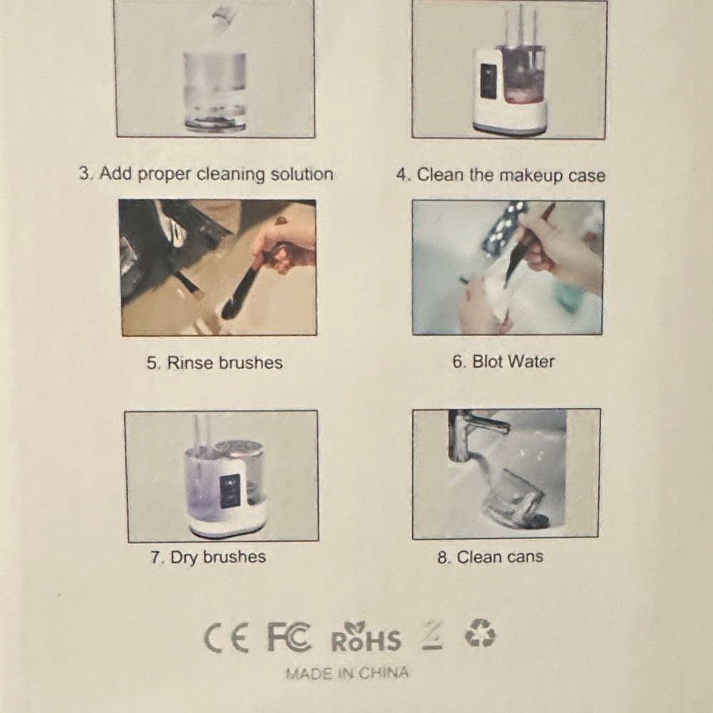 Electric Makeup Brush Cleaner - White with Rose Gold Accent - Picture 4 of 4
